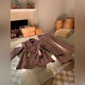 Vintage College town Suit blazer and pants set 2